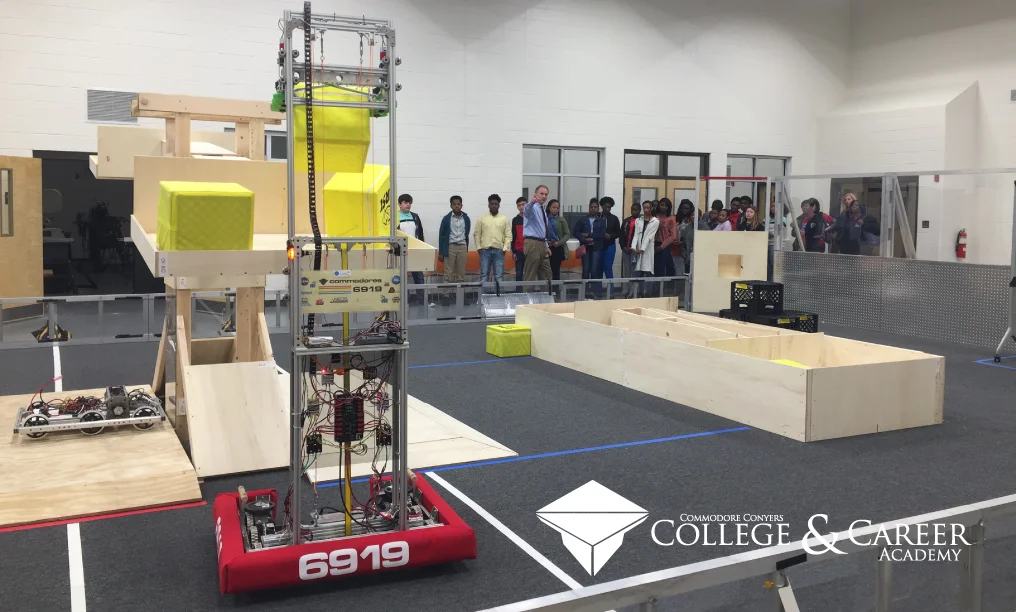 Students preparing for competition.