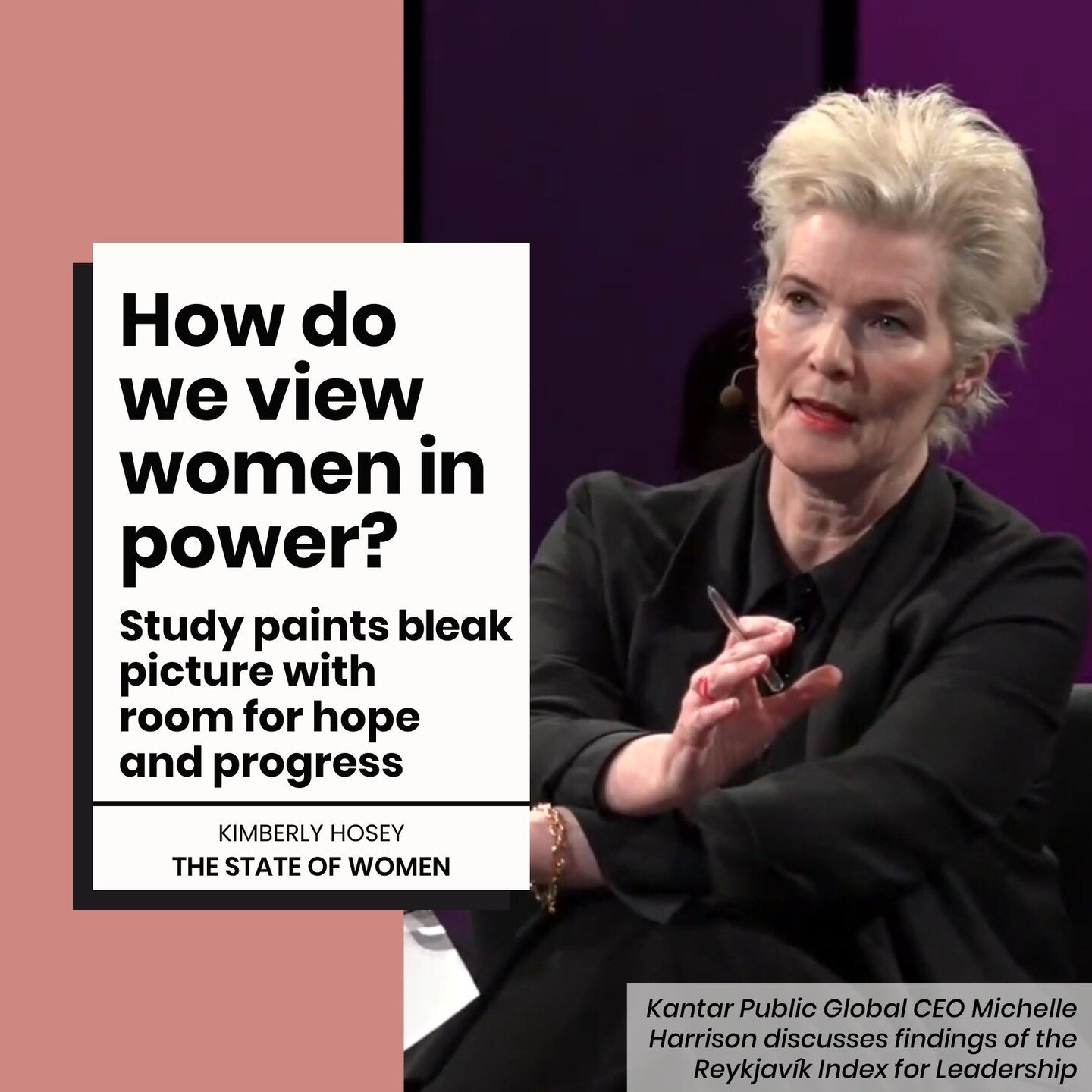 How do we feel about women in positions of power? Not always great, according to ongoing research by Kantar Public and Women Political Leaders. ⁠
⁠
Visit thestateofwomen.com/how-do-we-view-women-in-leadership-roles to read all about the study, now in