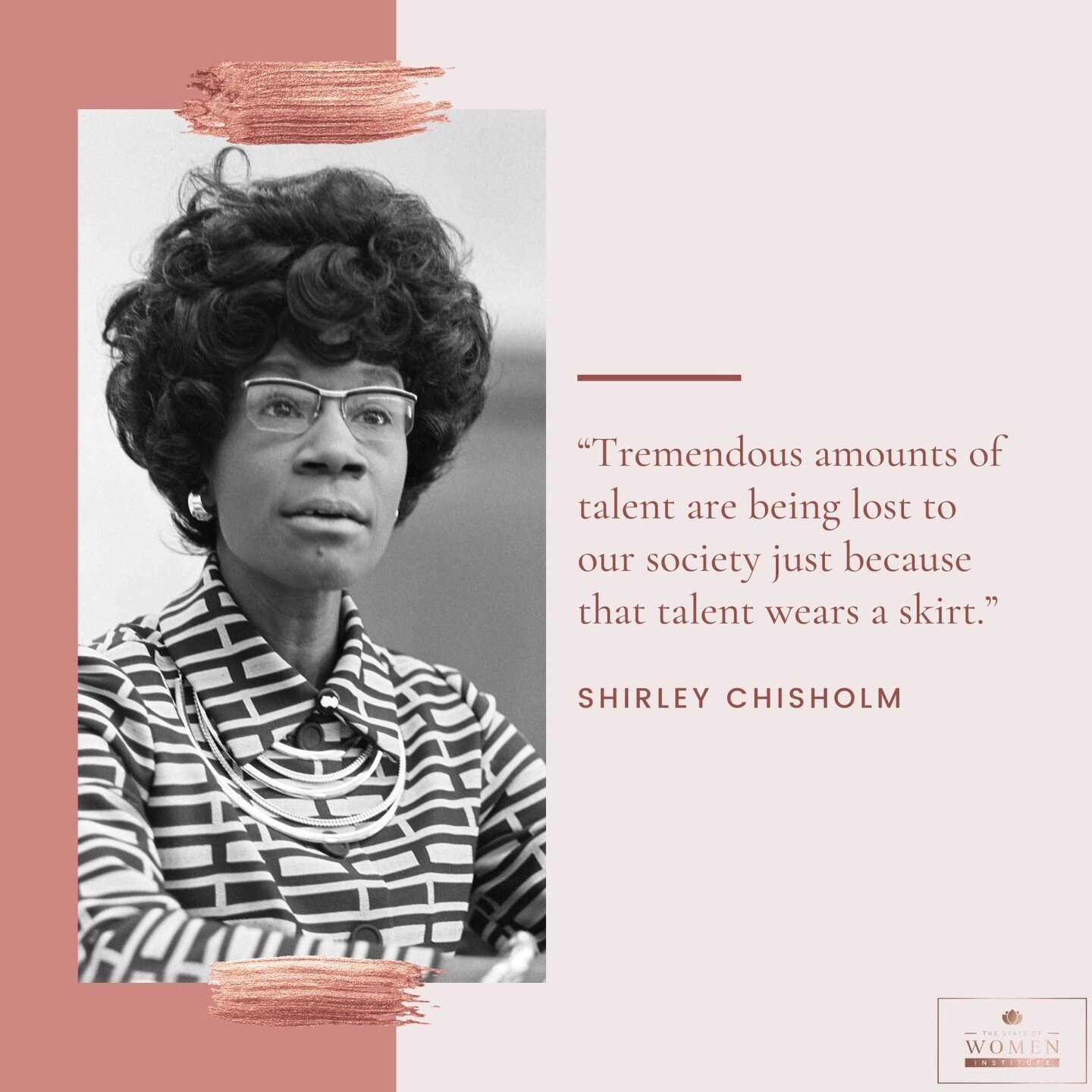 Shirley Chisholm, the first Black congresswoman as well as the first Black major-party candidate to run for President of the United States and the first woman to run for the Democratic Party&rsquo;s presidential nomination, was born today.⁠
⁠
This ye