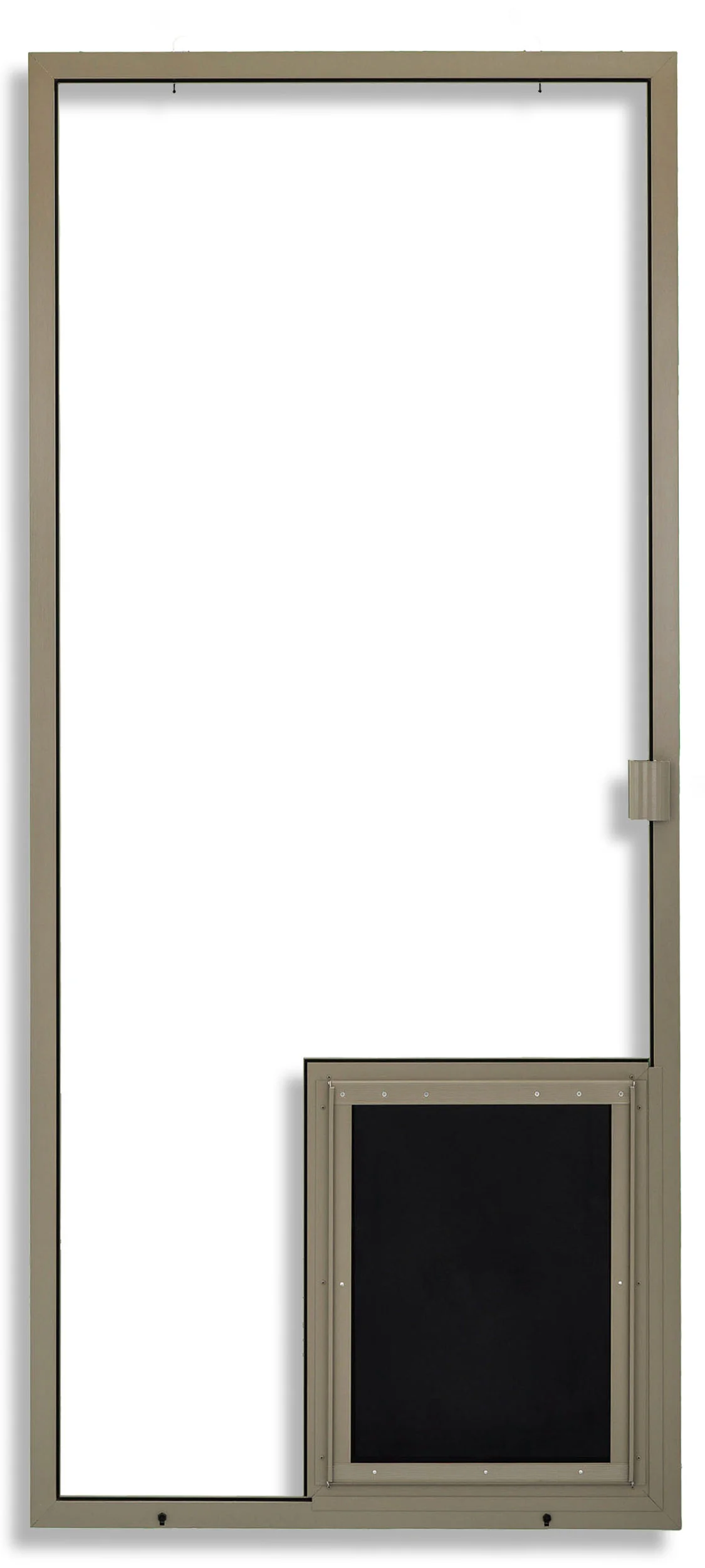 1-3/4 with X-Large Pet Door Installed in Adobe