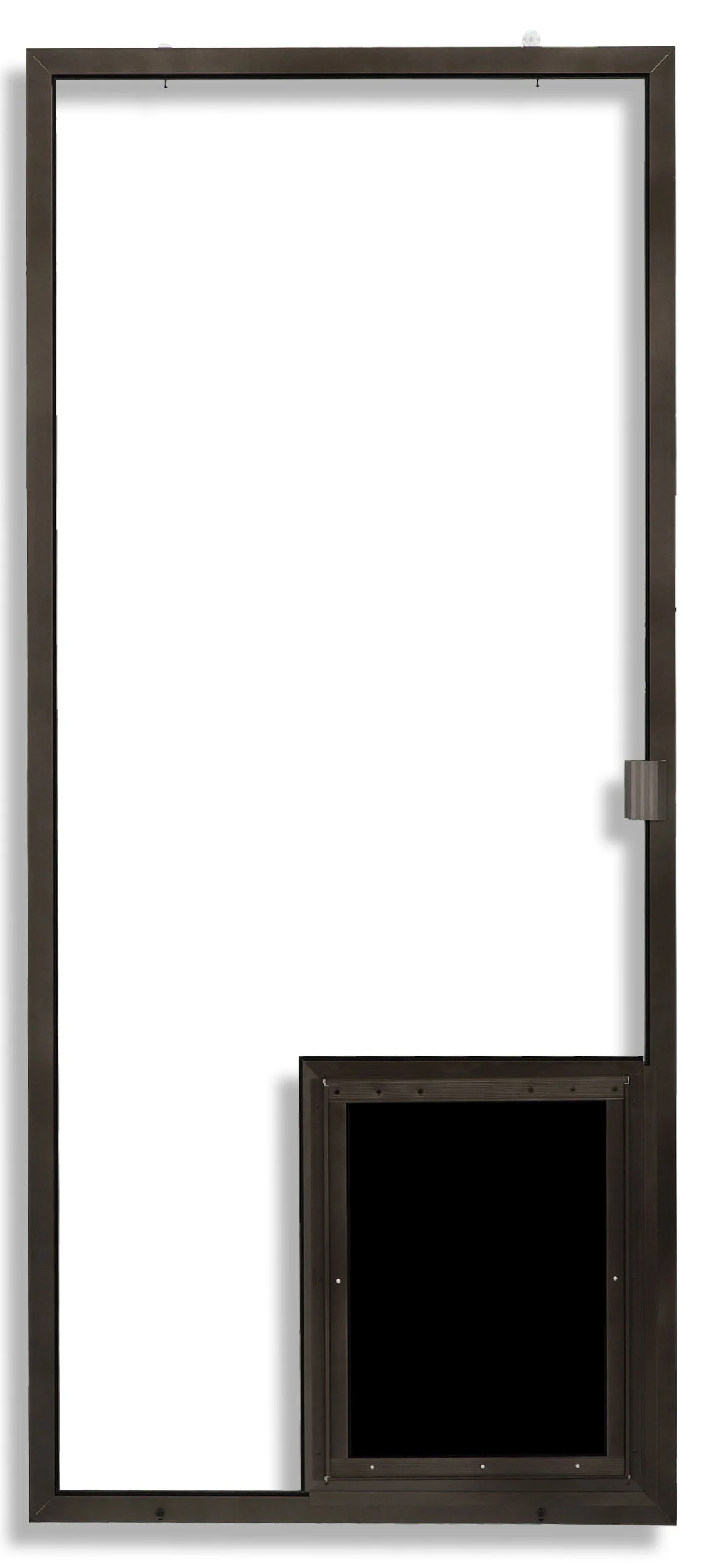 1-3/4 with X-Large Pet Door Installed in Bronze
