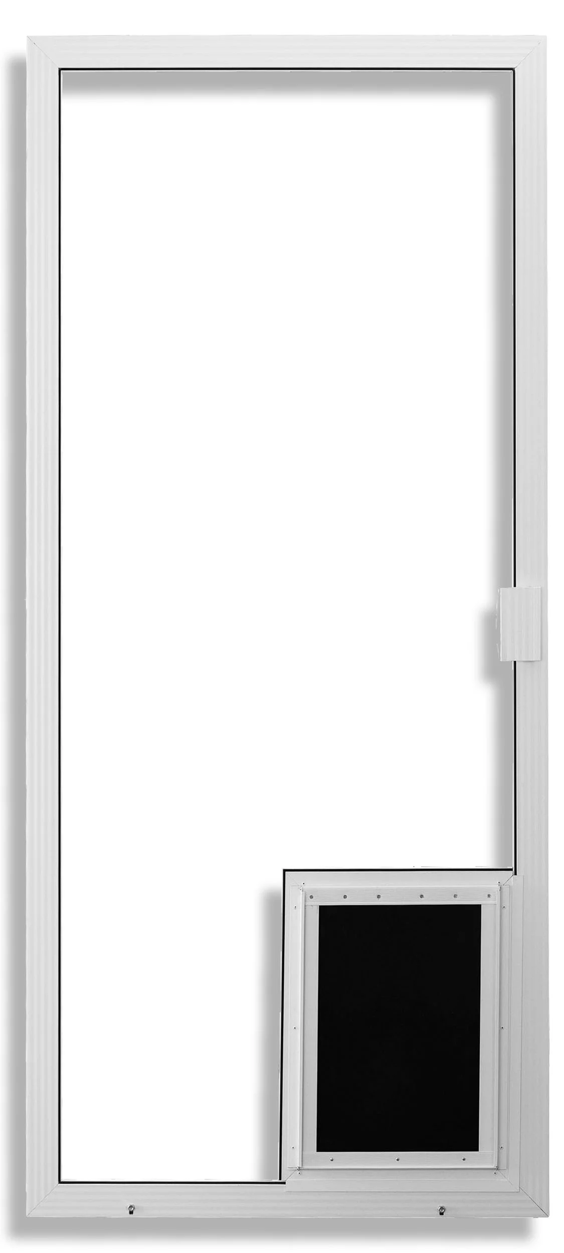 Century with Large Pet Door Installed in White