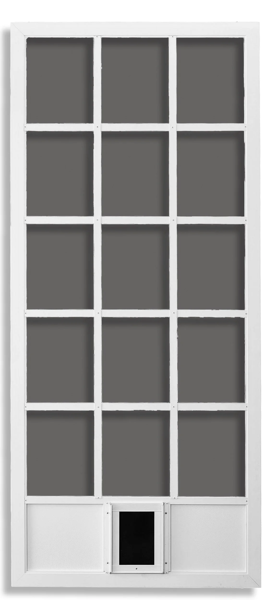 6500 Cape Cod in White with Pet Door Installed