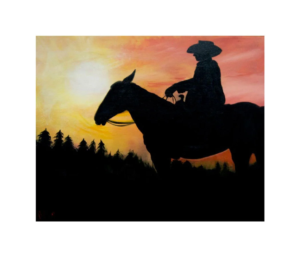 Cowboy Sunset, Acrylic, 2012