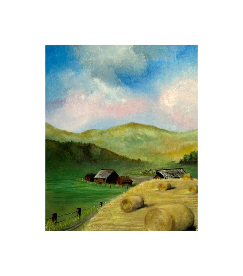 Hay Harvest, Acrylic, 2012