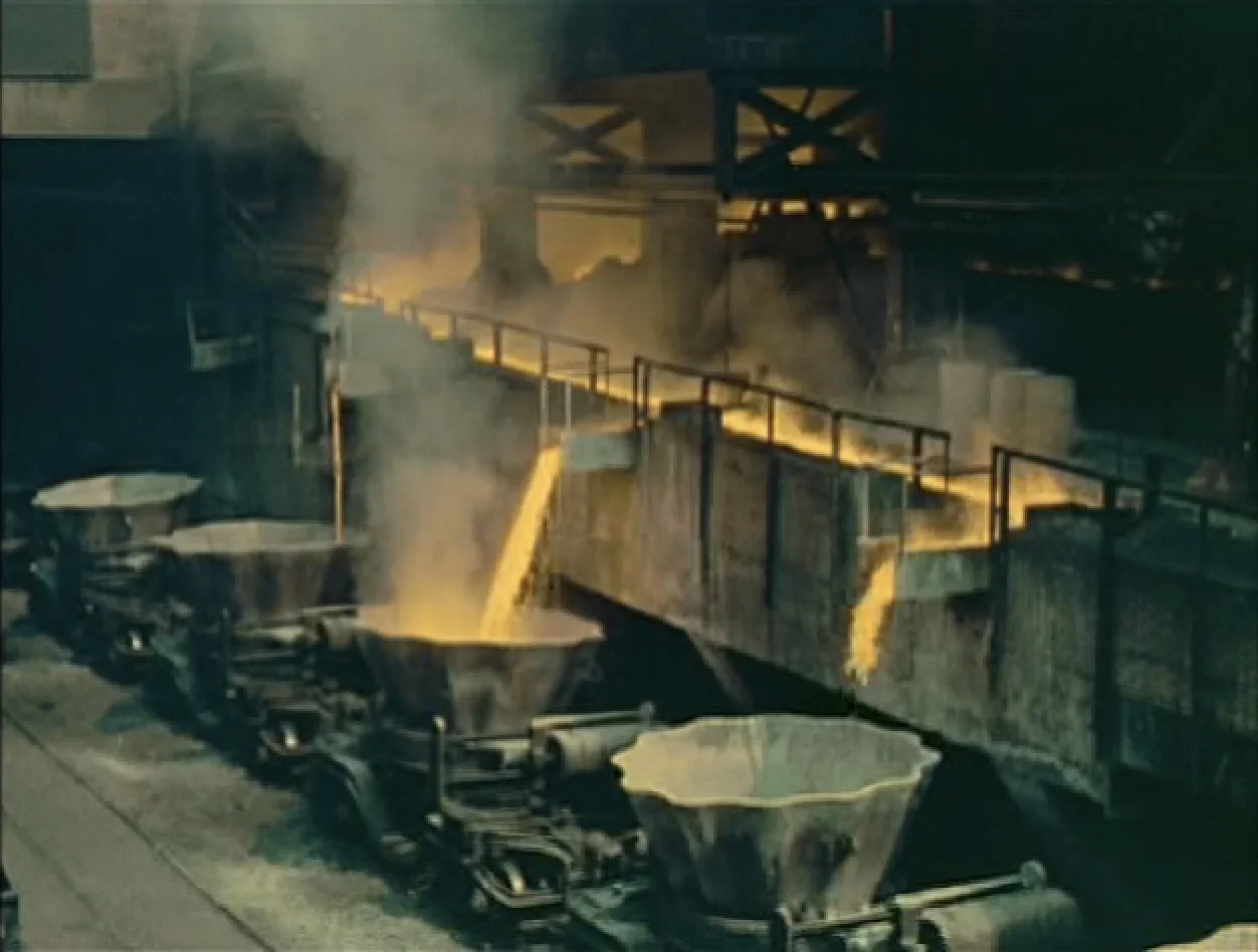 Still from Pittsburgh , 1959, a film commemorating the city's bicentennial. The film was never shown publicly, until being preserved by PFMI.