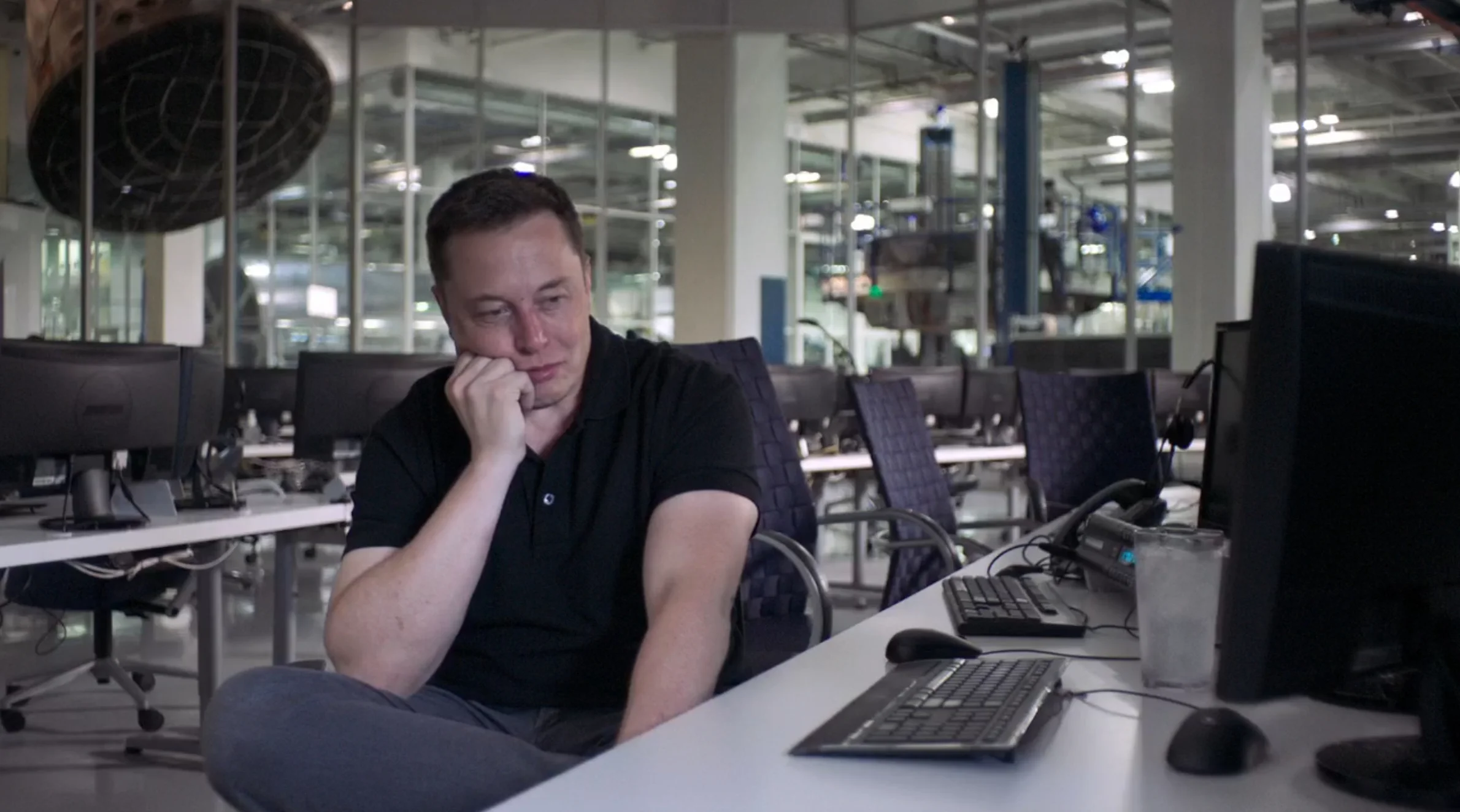 Elon Musk, CEO of SpaceX , bears resemblance to J. Roy. From Lo and Behold , 2016.
