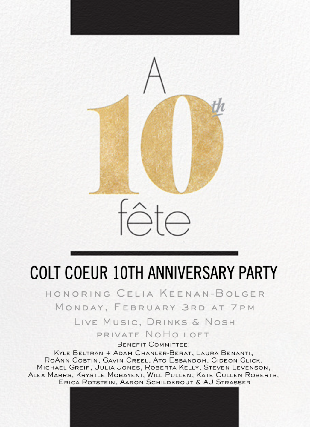 10th Anniversary Benefit Bash - tickets on sale!
