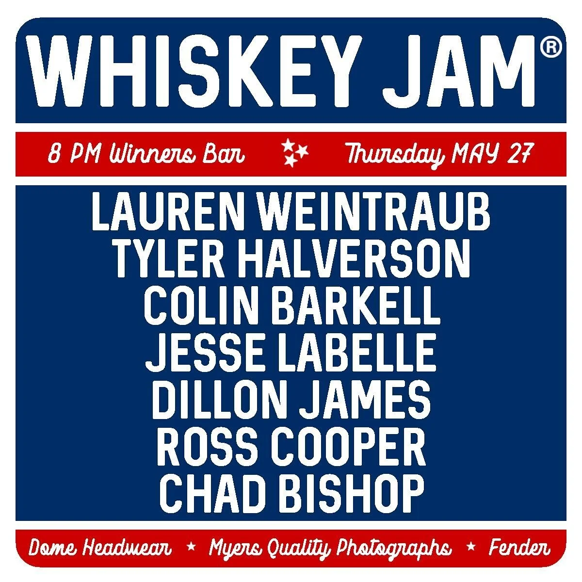 Boom. Excited for another @whiskeyjam !! We&rsquo;ll be going on around 10:15.
.
#livemusic #rocknroll