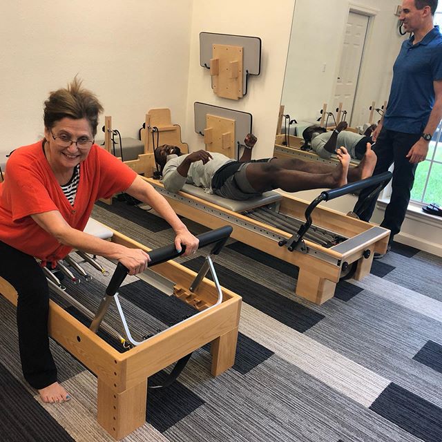 Mulbah Car, running back for the University of Houston, joined us for a Pilates session today! What a blast!!! Mulbah is such a sweet person and an incredible athlete! Too much fun!!!