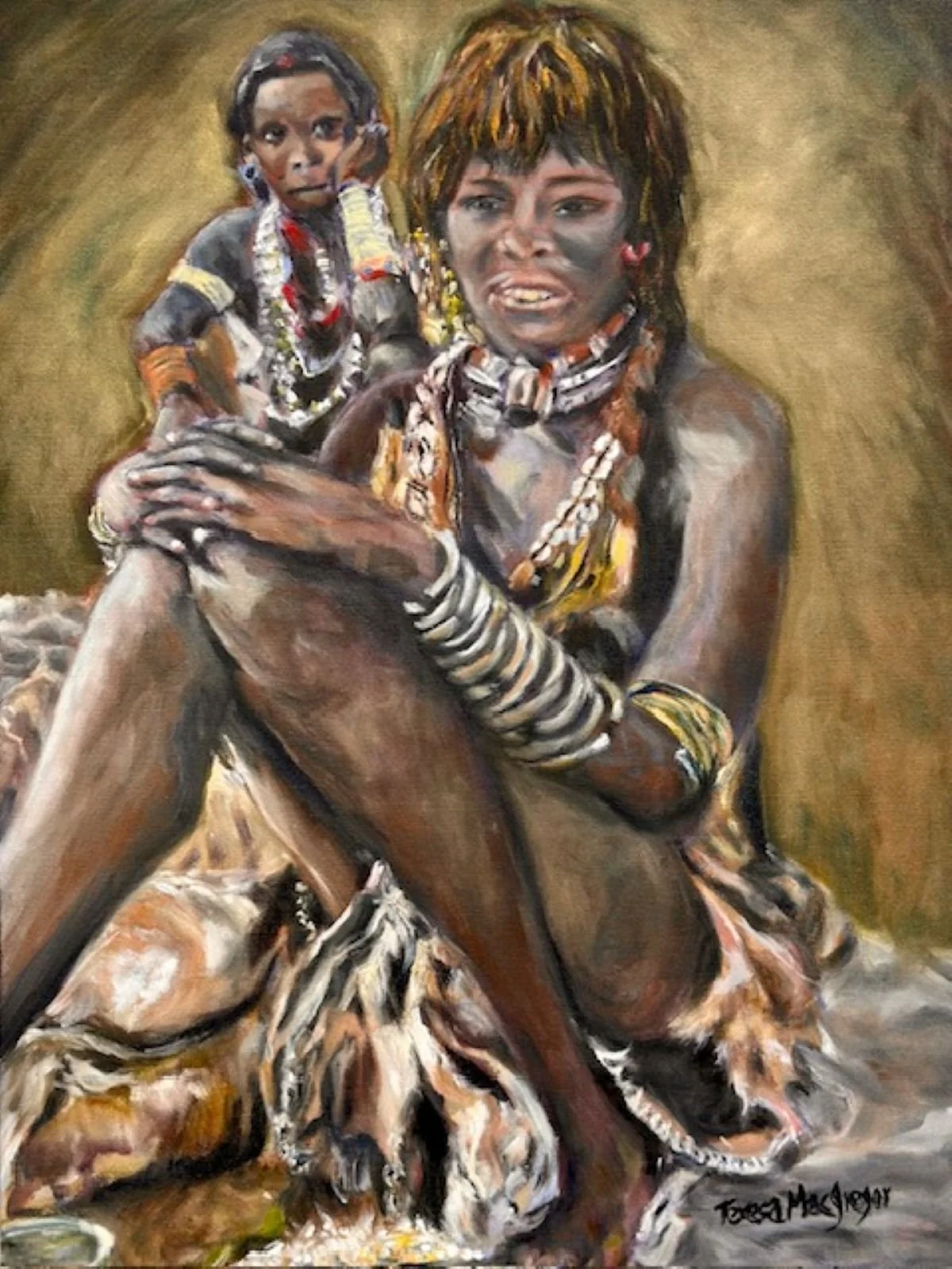 Harma woman and daughter