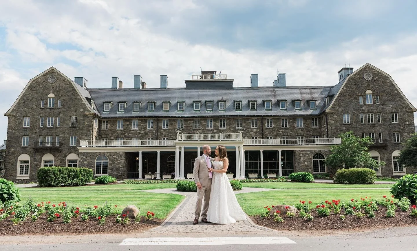 What a weekend!  Big congrats to Trevor &amp; Samantha on their beautiful wedding in the Poconos ⛰️ at the historic Skytop Lodge.  So happy to share these sneak peaks of your day!