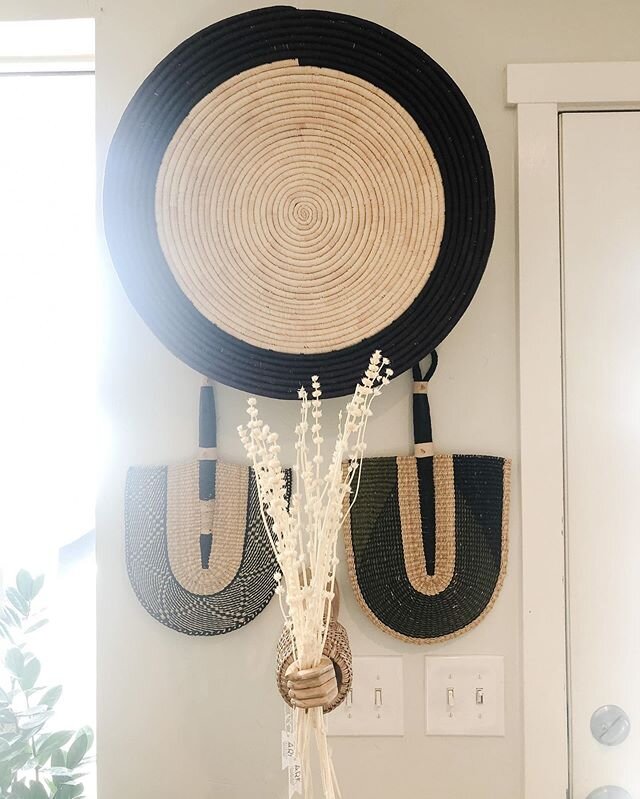 These hand woven fans double as wall decor when not in use when, well you know, fanning yourself 💁🏼&zwj;♀️#twoleft