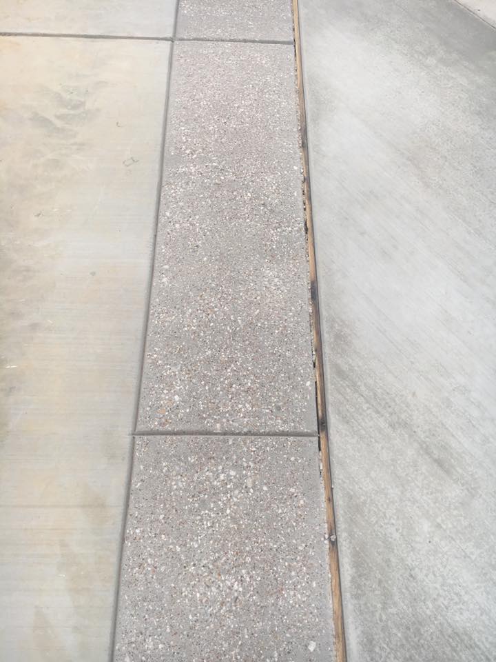 heavy sandblasted concrete finish