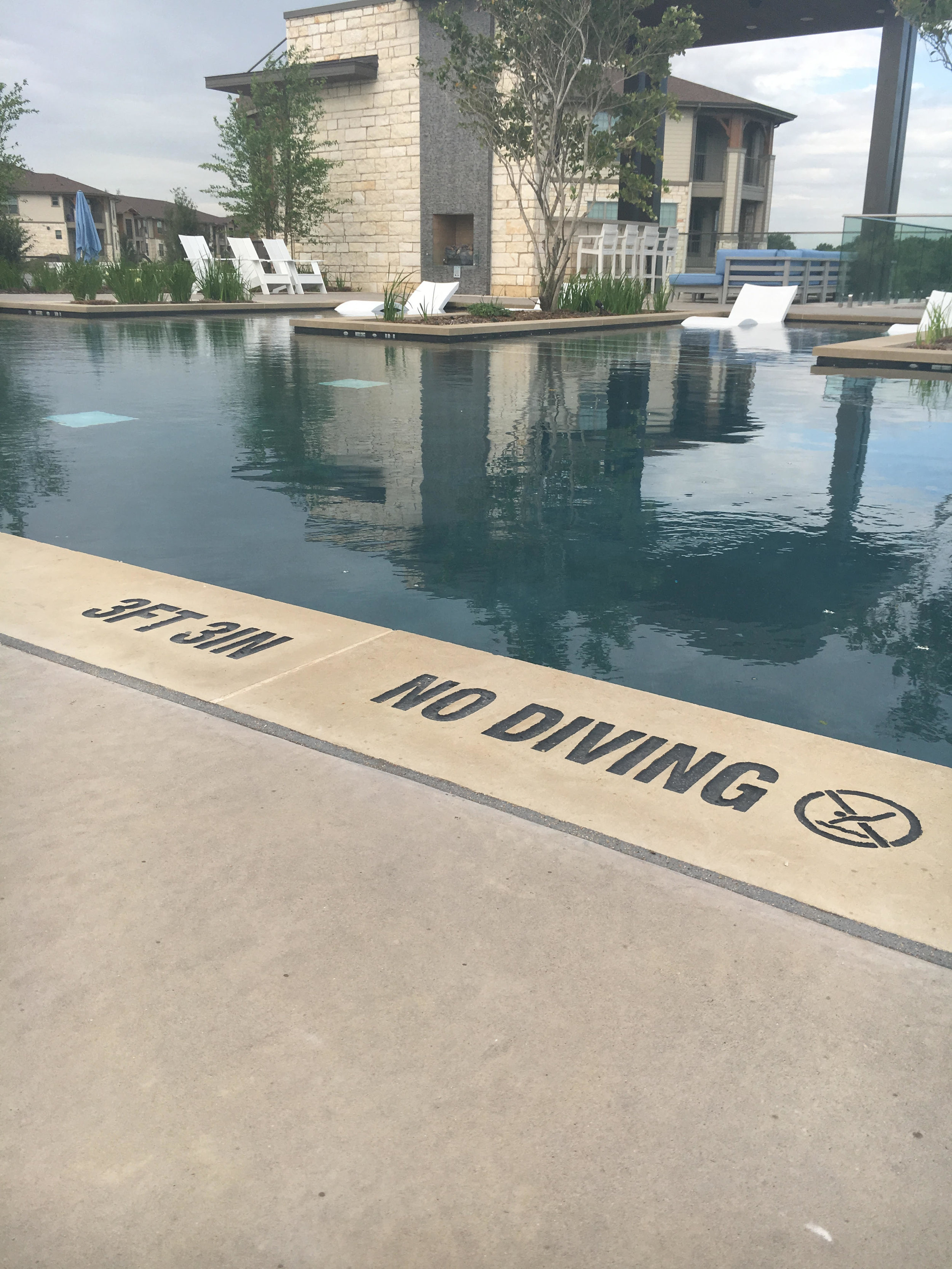  sandblasted pool depth markers