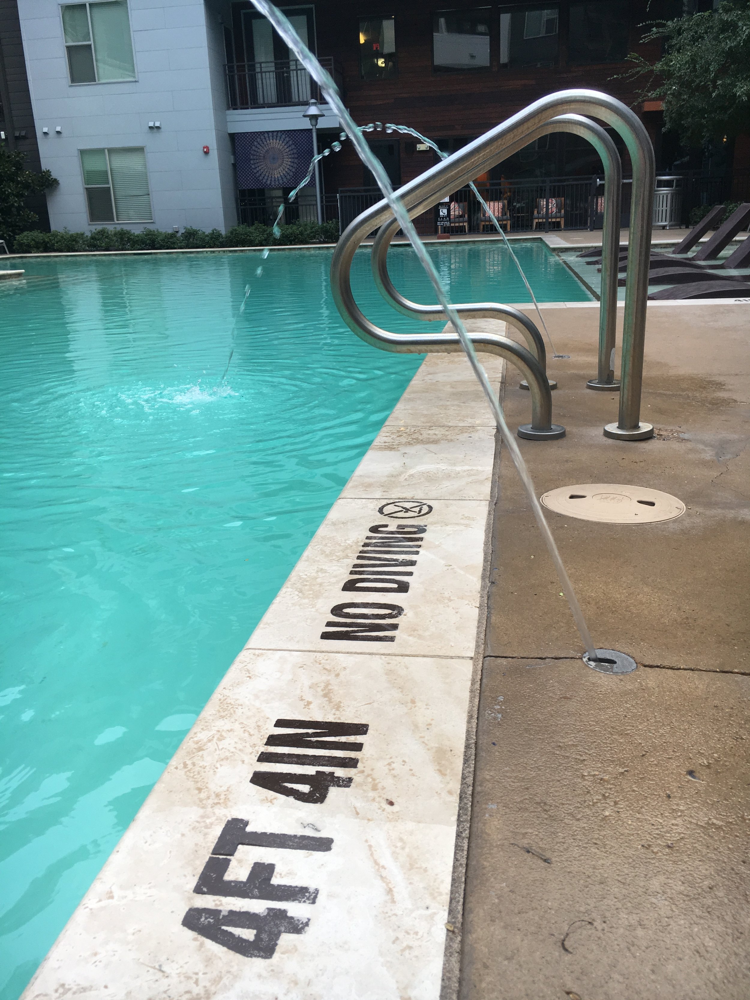 etched pool depth markers