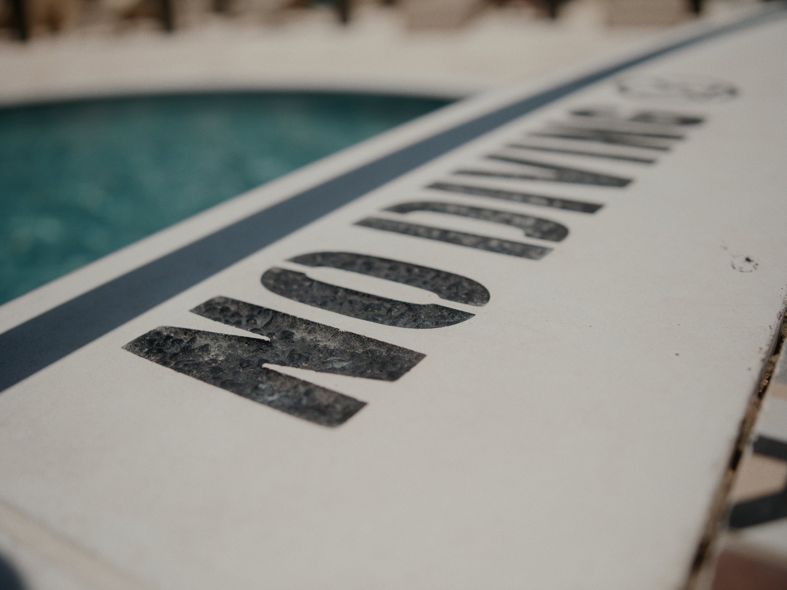 Engraved no diving pool marker