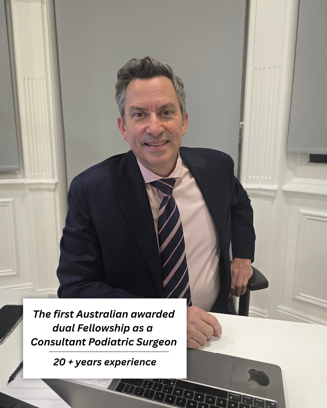 Special interests: 

Bunions, claw toes, ingrown nails, neuromas, Achilles tendon, heel pain, key hole surgery, orthotics, injections, and sports injuries.

For more info or to book an appointment follow the link in our bio.