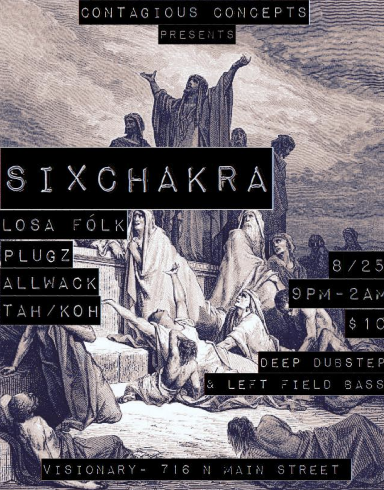 Sixchakra ft Losa Fólk, Plugz, Allwack + more // Contagious Concepts // Live Painting