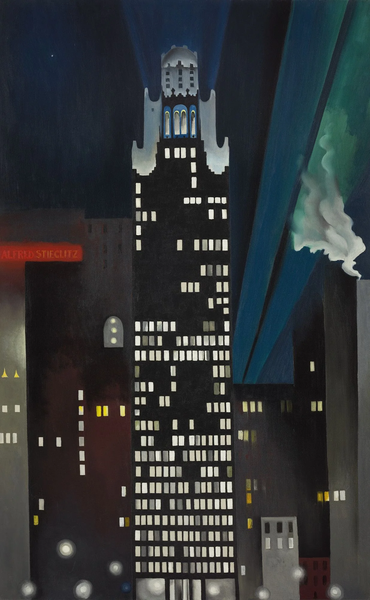 Radiator Building–Night, New York by Georgia O'Keeffe, 1927