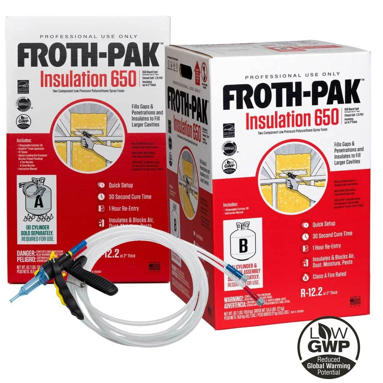 Dupont 650 froth pak- Spray Foam-Flexible Insulation- frothPak 210- component foam-Class A spray foam-commercial foam