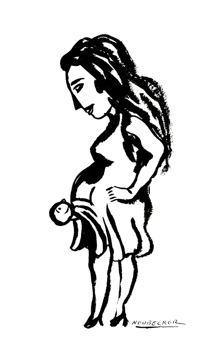 Older drawing, done of my wife as a birth announcement with the old 994 brush. I do miss it sometimes, especially it's freshness. Digital is slower and more deliberate. To a certain extent, technique determines style, so new ways of drawing are opening up as I explore this new toolbox. Thanks, RN