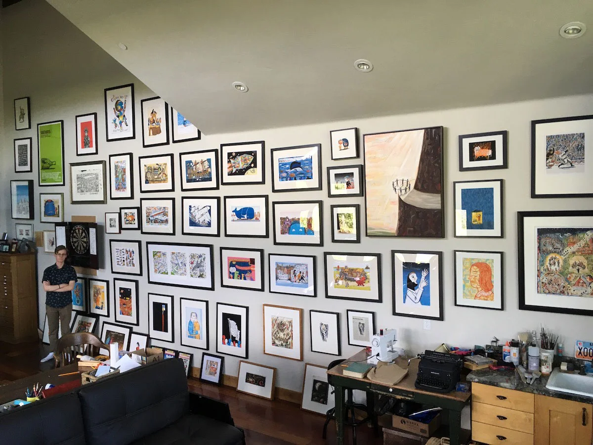 My son, Izzy, to show the scale. We built the house fifteen years ago in the fashion of the NYC lofts of my younger days (but with heat). Open and airy.