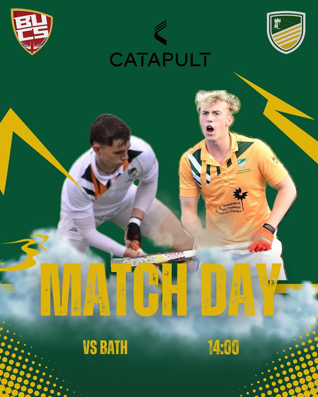 BUCS Matchday💛💚

Here is the Men&rsquo;s 1s team sheet for their game today against Oxford! This week they make the long trip down to Bath hoping to return with another 3 points 
@uonsport 
@bucssport