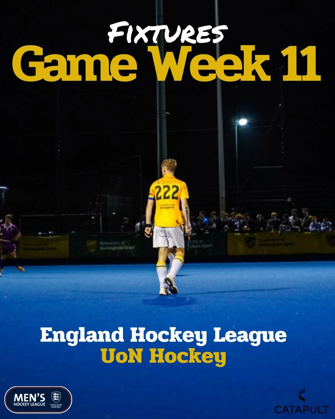 Weekend Fixtures!!

Lots of exciting home games tomorrow to close out the first half of the season 💚💛

Good luck to all the boys involved 🔥

@uonsport @englandhockey