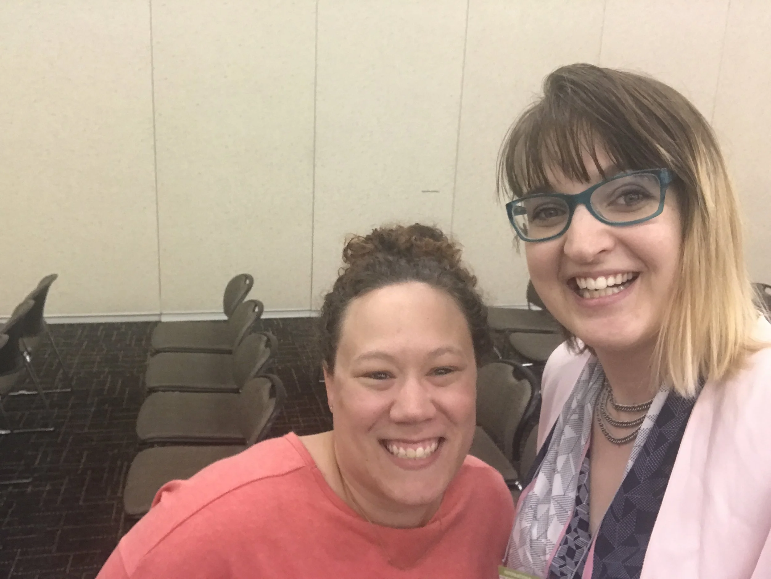 Me with Kathleen of Kathleen Quilts - I super duper admire her!