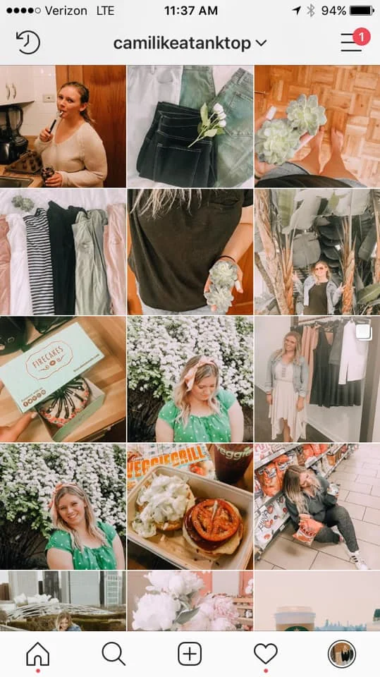 Using presets/consistent editing and feed planning