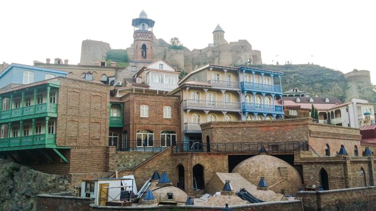 Old town Tbilisi has sulfur baths to ache sore muscles. 