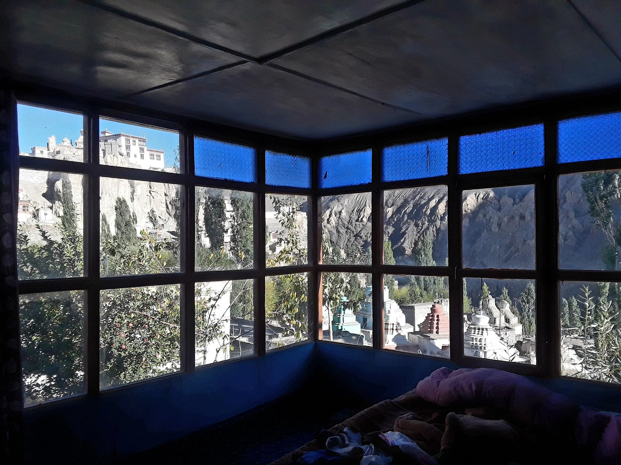 My private room had views on two sides of my wall overlooking the monastery and the town.
