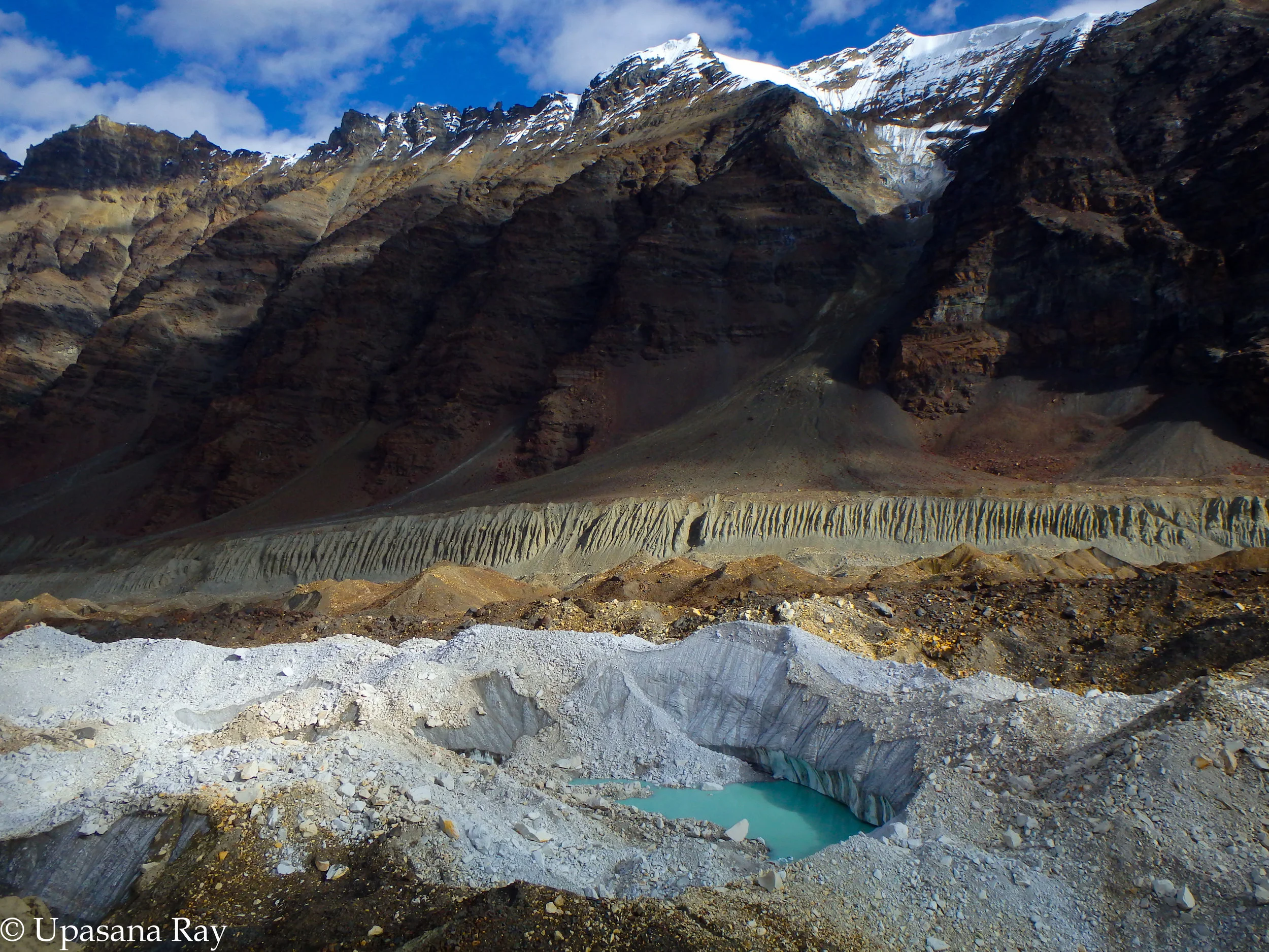 Traversing Shweta glacier