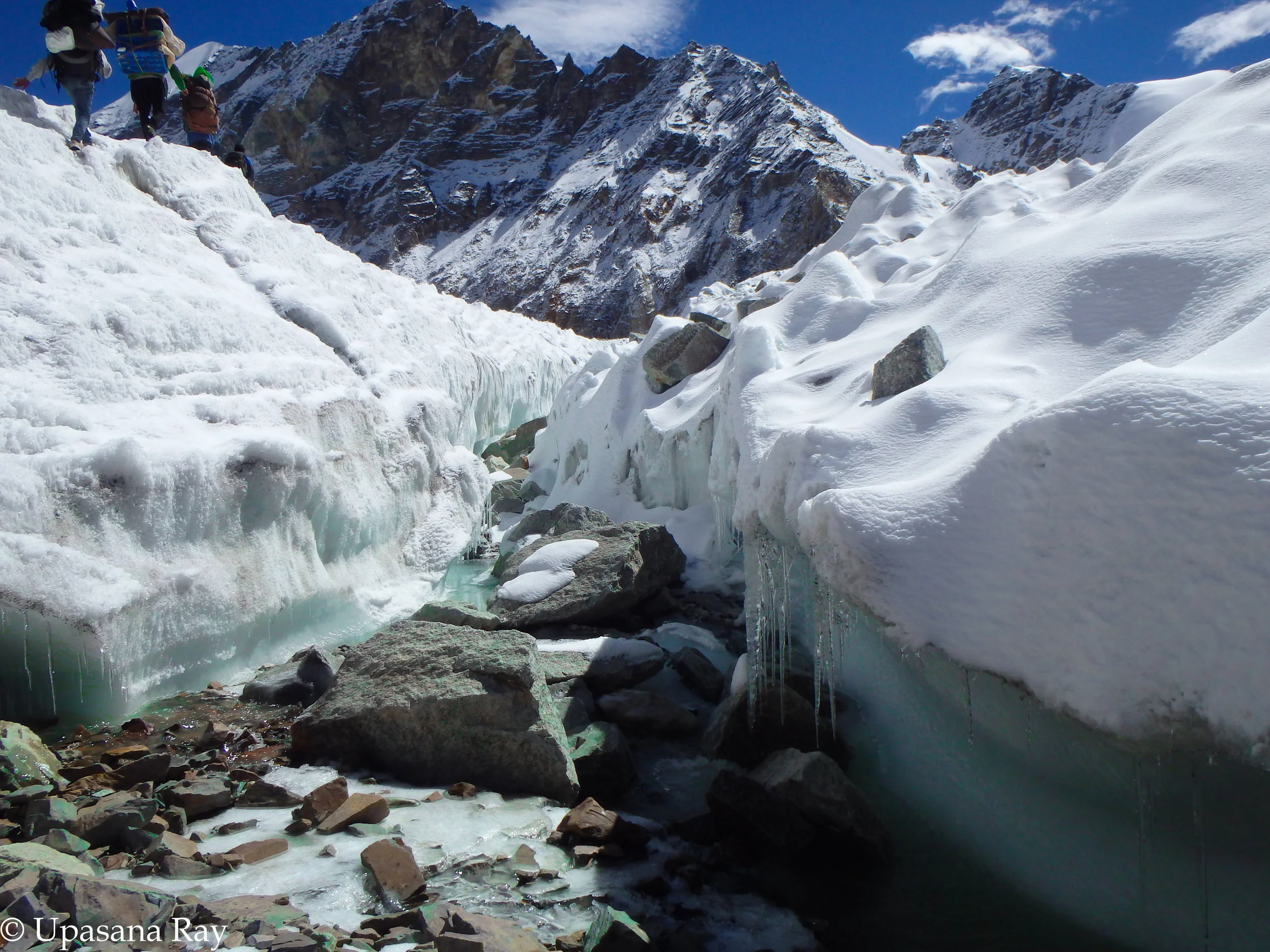 Icy crevasse