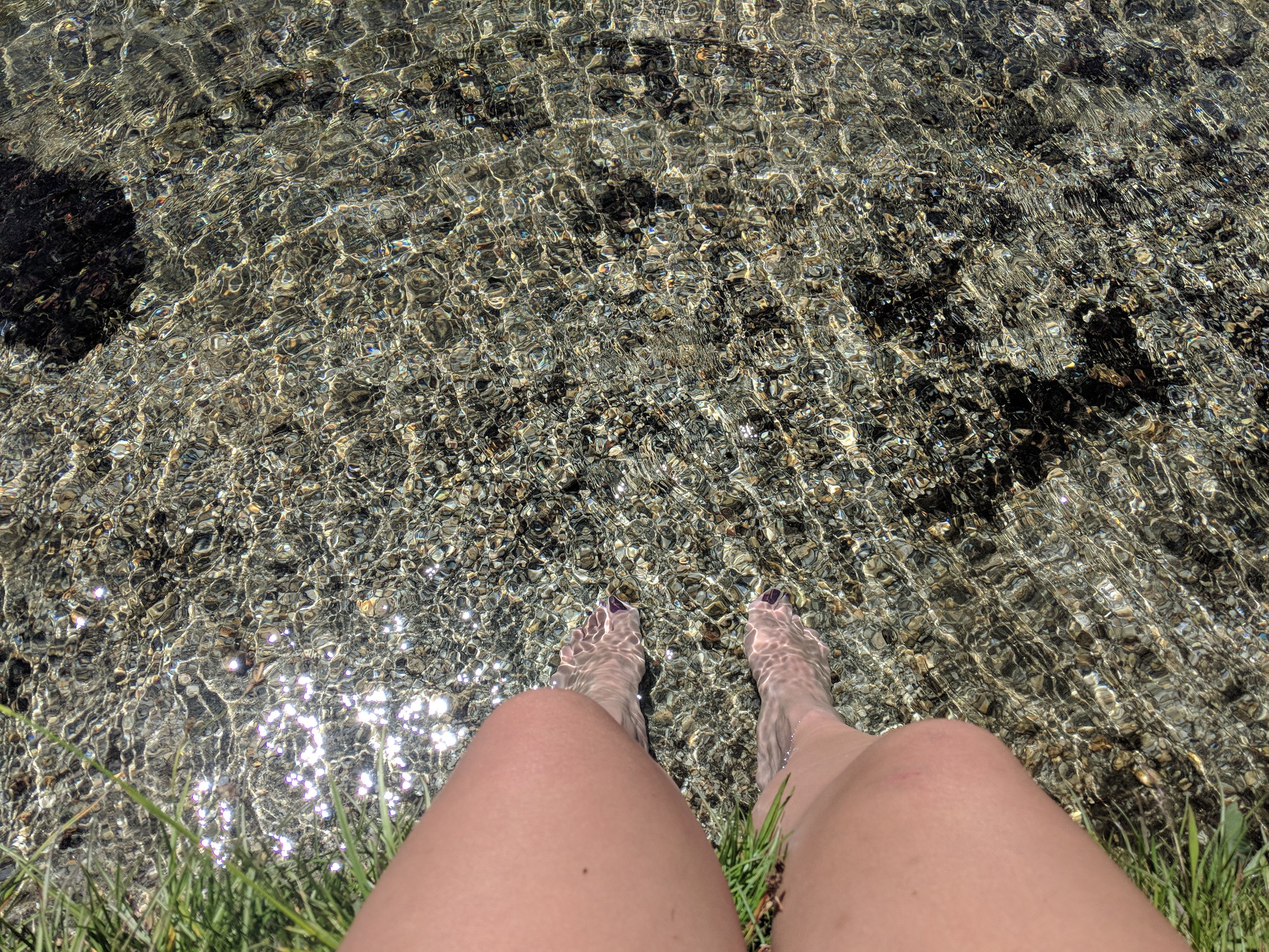 Feet soak in Palisades lakes