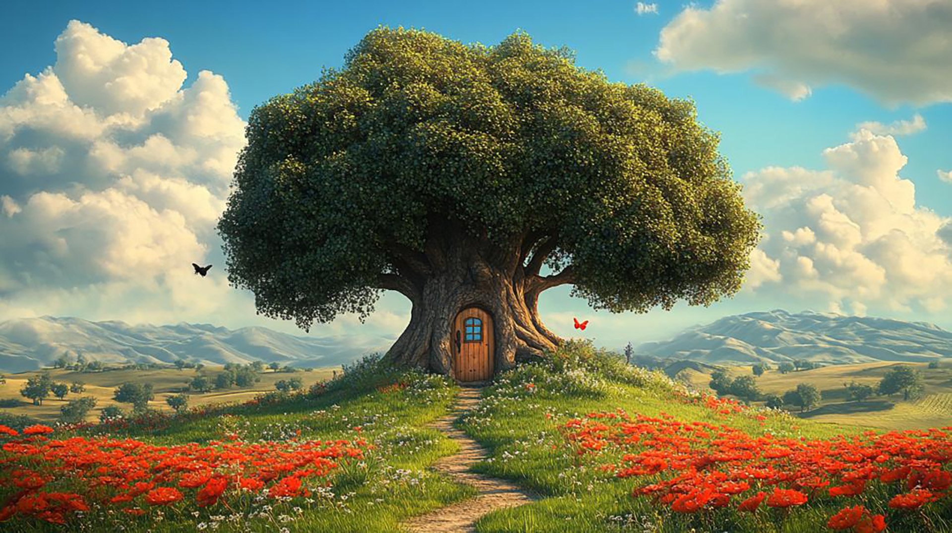 bdrucker_Tree_with_very_small_door_at_base_and_small_window_abo_4ea20850-1b7b-4087-bcab-435b7b89e19e.jpg