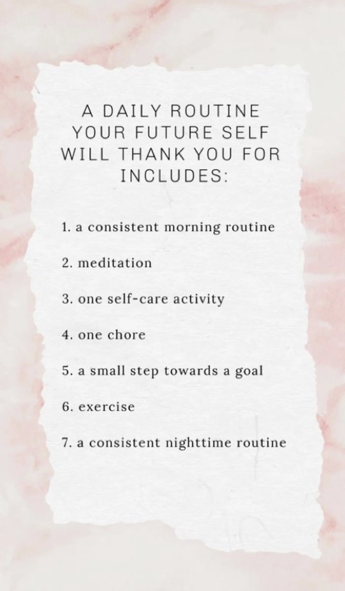 Routine is essential