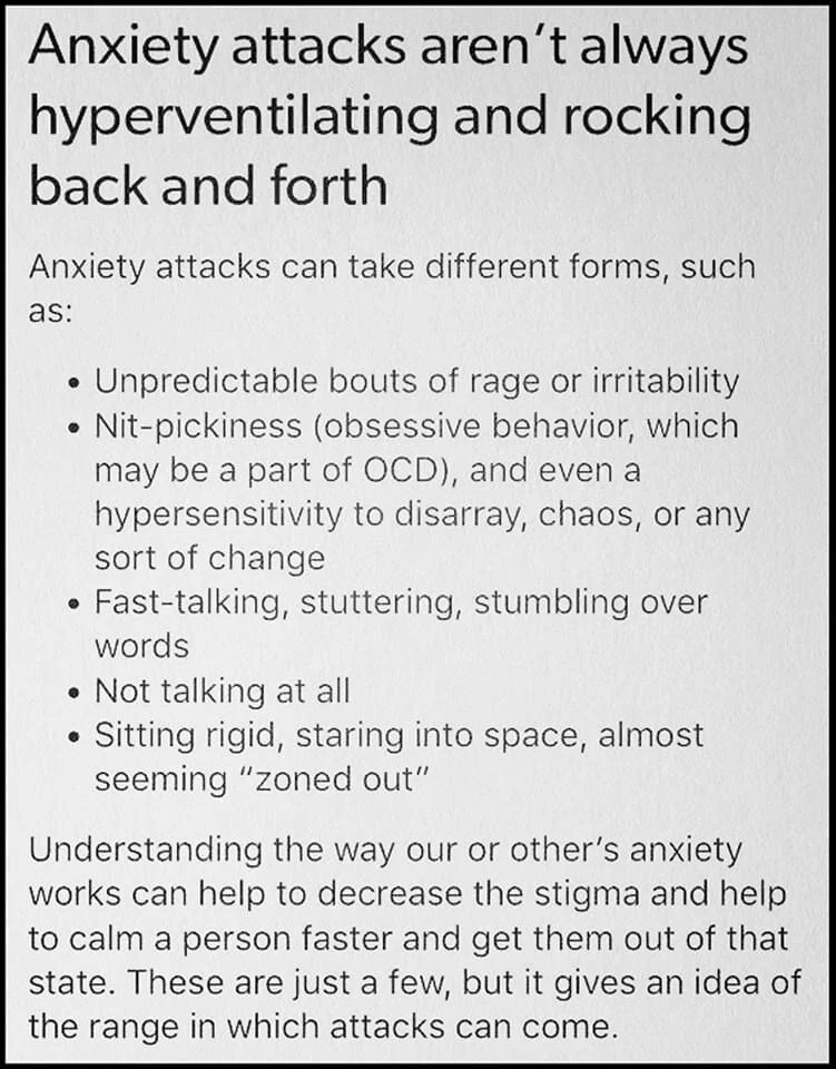 Everyone’s anxiety does not looks the same