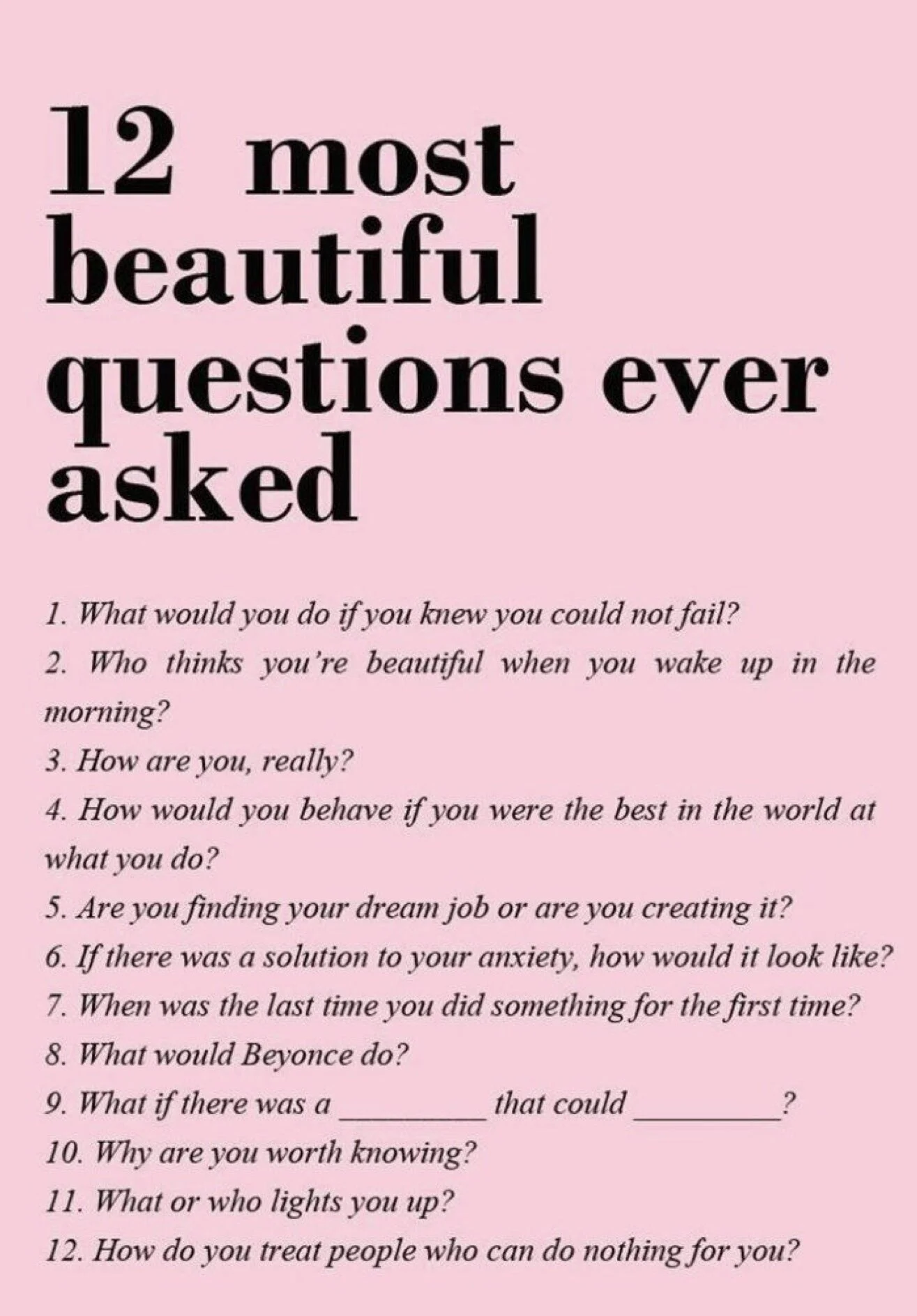 12 most beautiful questions ever asked