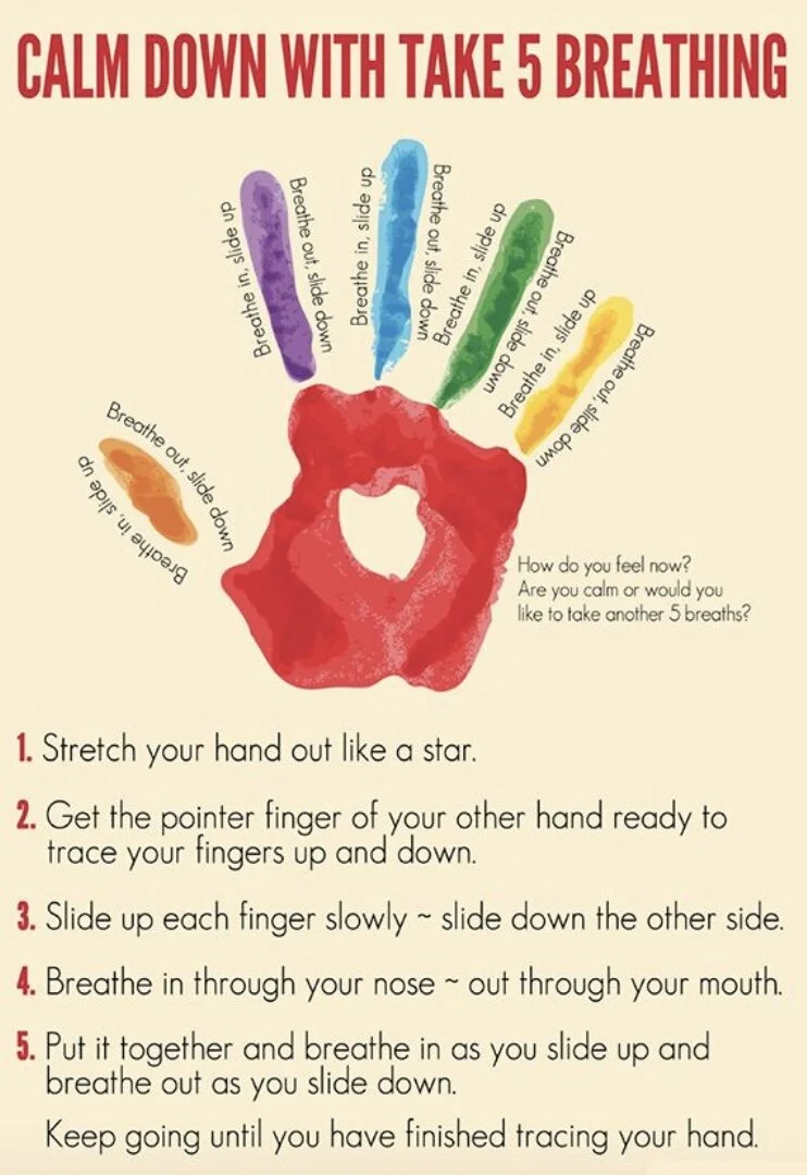 Using Take 5 Breathing to Calm Down