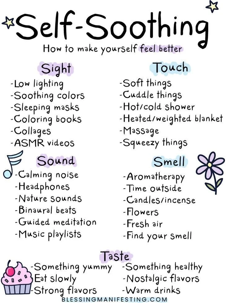 Self-soothing tips