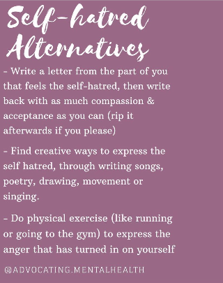 Self-hatred alternatives