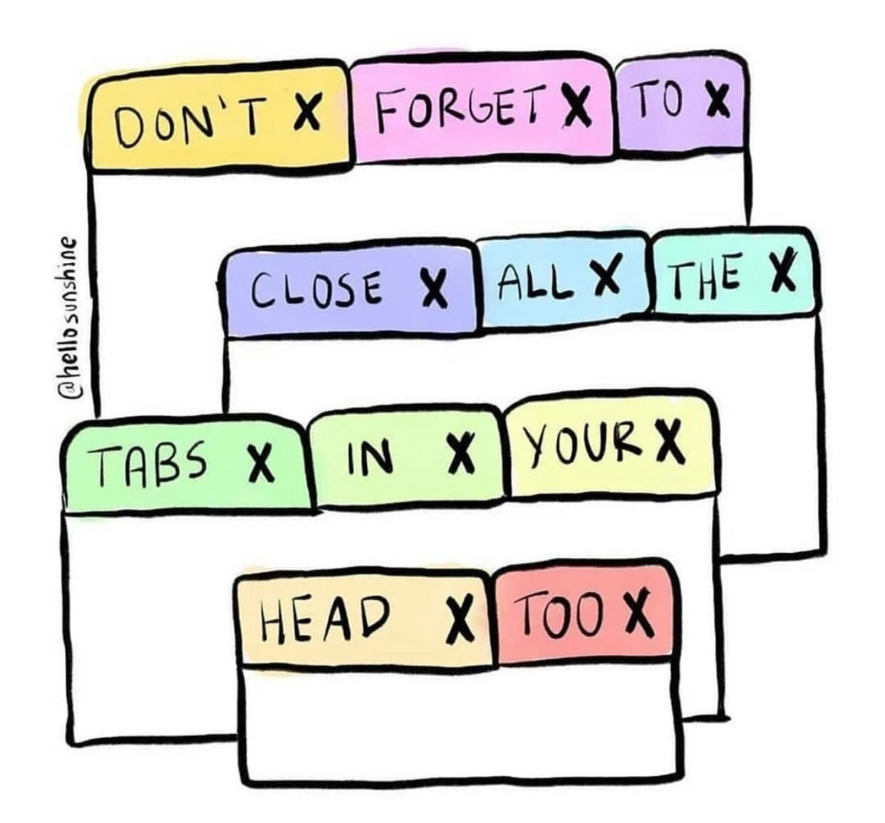 Don't Forget to Close All the Tabs in Your Head Too