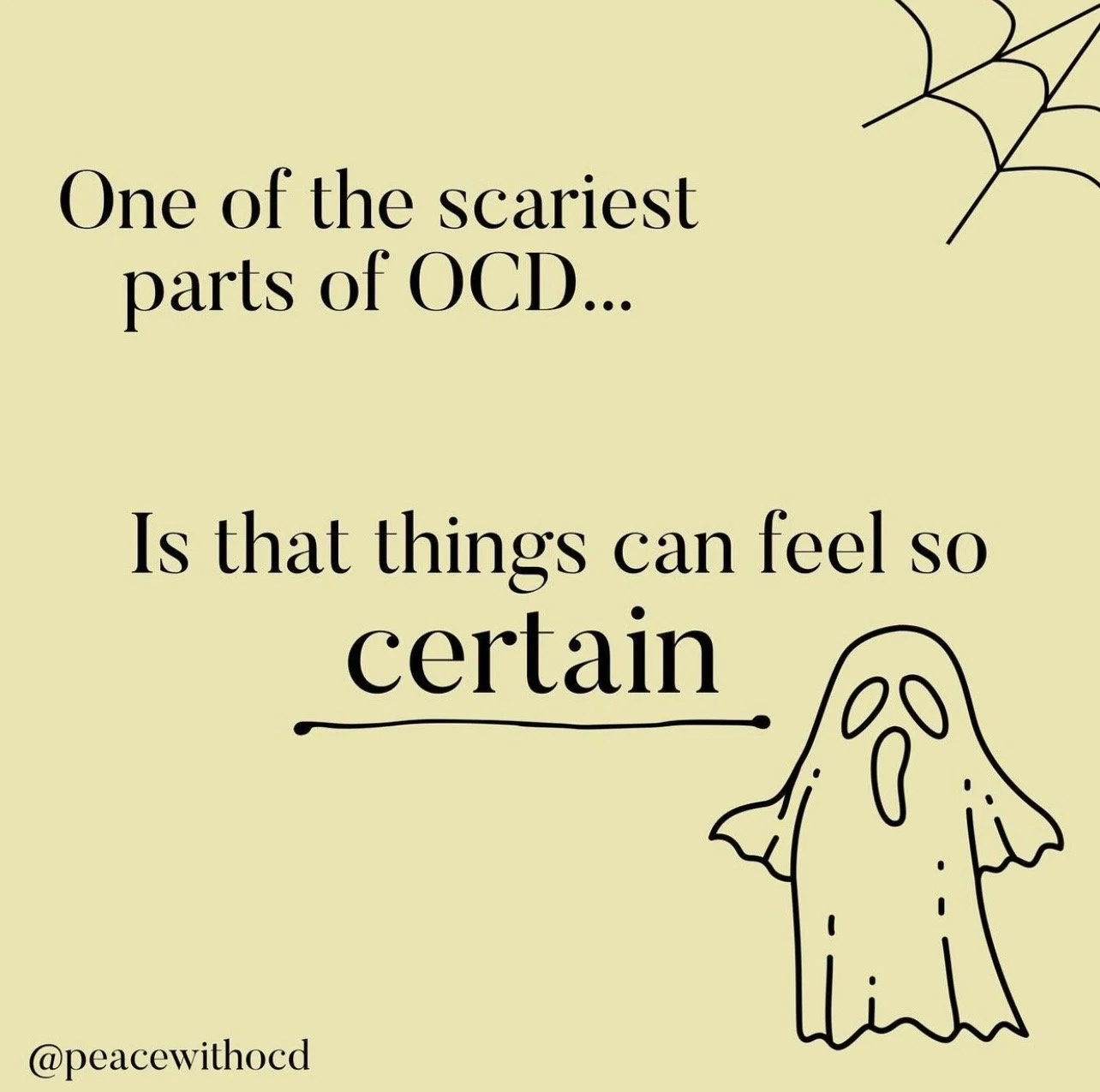 One of the scariest parts of OCD...