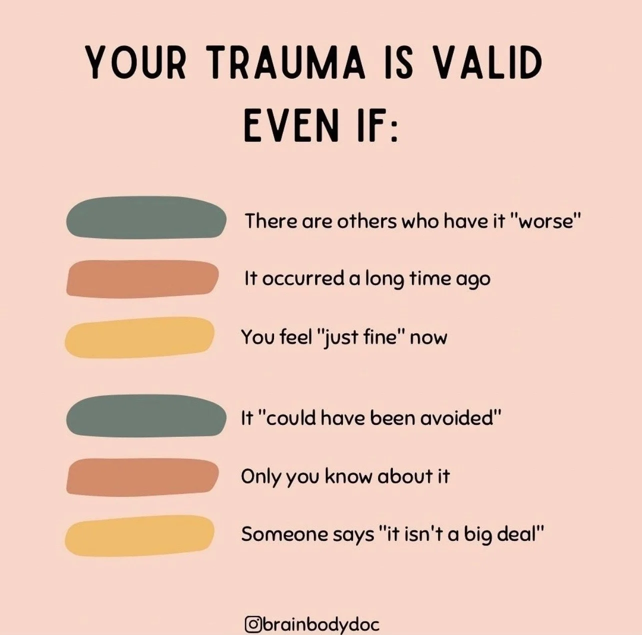 Your Trauma Is Valid Even If