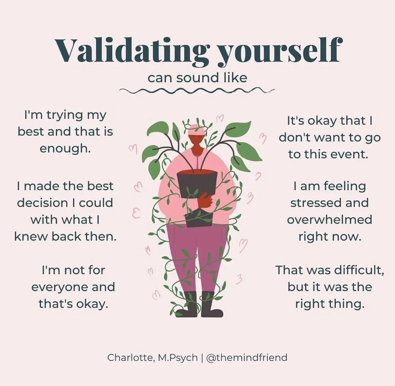 Validating Yourself Can Sound Like...