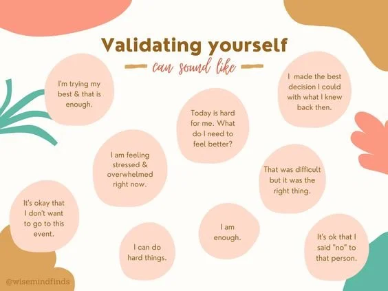Validating Yourself Can Sound Like...