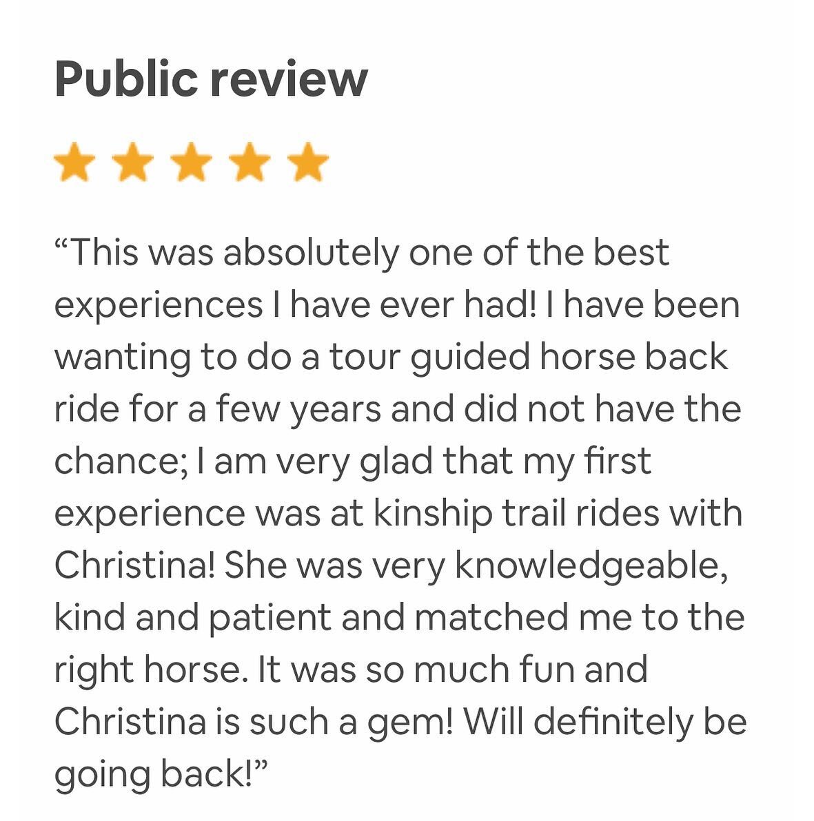 Thank you for the wonderful review! We will be open this Friday-Monday from 8AM-12:00PM. Setup a horseback ride this rodeo weekend. 🤠