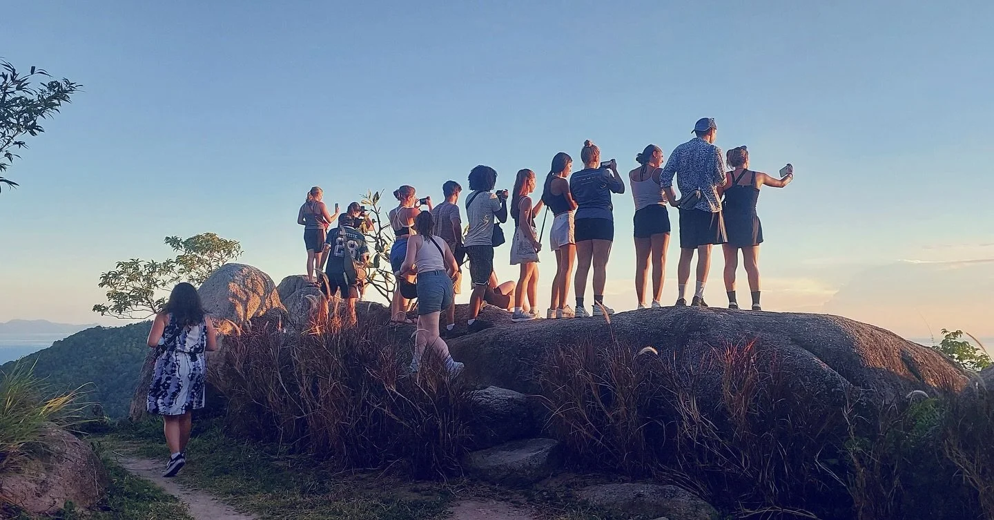 Peaceful hike, golden views, come along 🌄 🏝️